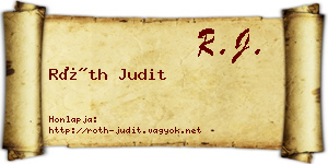 Róth Judit névjegykártya